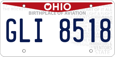 OH license plate GLI8518