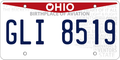 OH license plate GLI8519