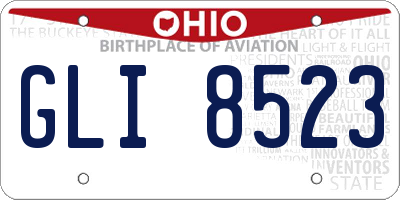 OH license plate GLI8523