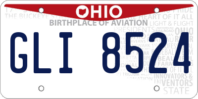 OH license plate GLI8524