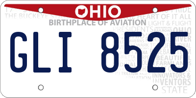 OH license plate GLI8525