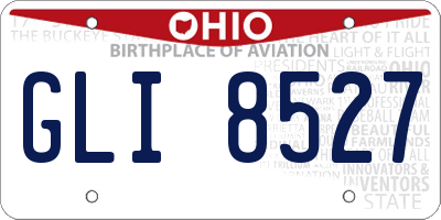OH license plate GLI8527