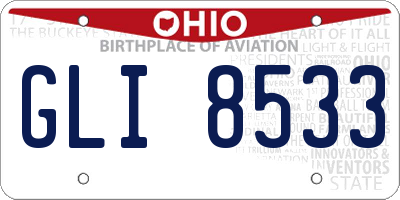 OH license plate GLI8533