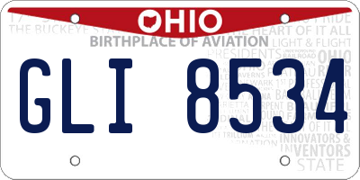 OH license plate GLI8534
