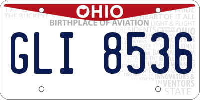 OH license plate GLI8536