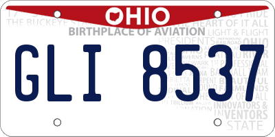 OH license plate GLI8537
