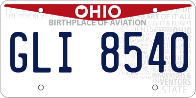 OH license plate GLI8540