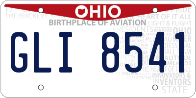 OH license plate GLI8541