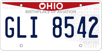 OH license plate GLI8542