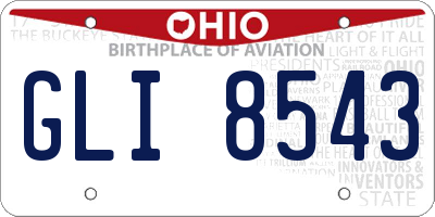OH license plate GLI8543