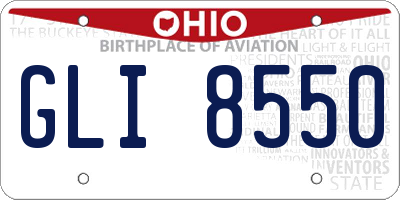 OH license plate GLI8550