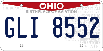 OH license plate GLI8552