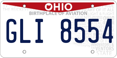 OH license plate GLI8554