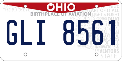 OH license plate GLI8561