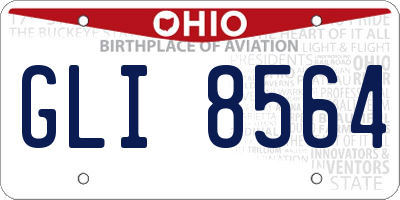 OH license plate GLI8564