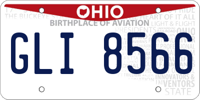 OH license plate GLI8566