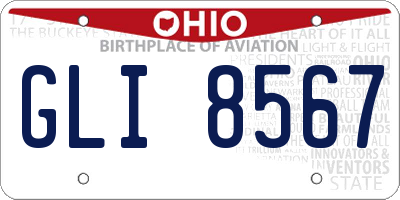 OH license plate GLI8567