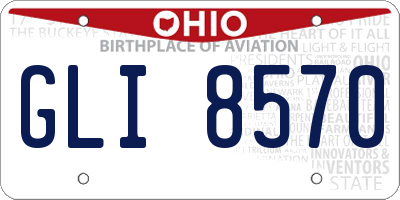 OH license plate GLI8570