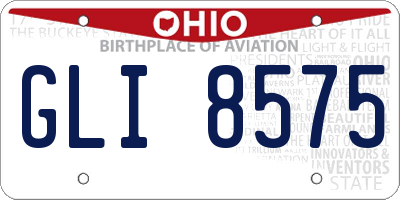 OH license plate GLI8575