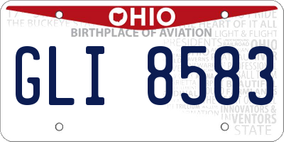 OH license plate GLI8583