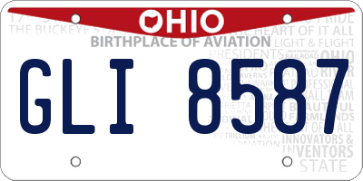 OH license plate GLI8587
