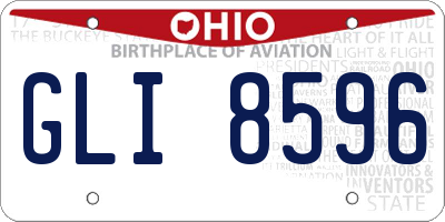 OH license plate GLI8596