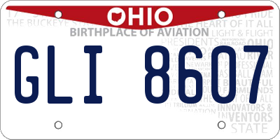 OH license plate GLI8607