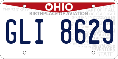 OH license plate GLI8629