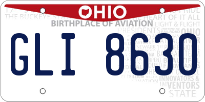 OH license plate GLI8630
