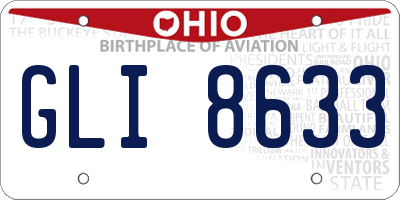 OH license plate GLI8633