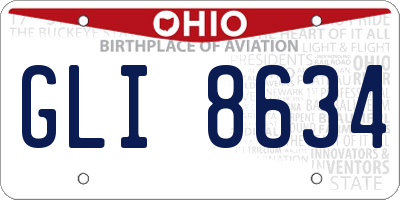 OH license plate GLI8634