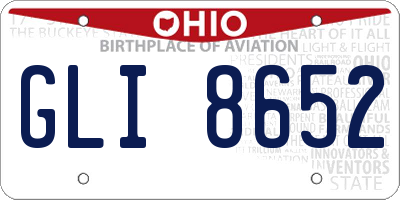 OH license plate GLI8652