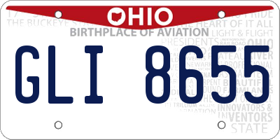 OH license plate GLI8655