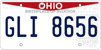 OH license plate GLI8656