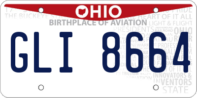 OH license plate GLI8664