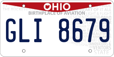 OH license plate GLI8679