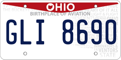 OH license plate GLI8690