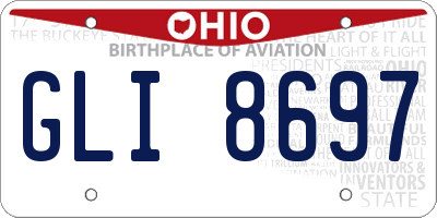 OH license plate GLI8697