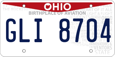 OH license plate GLI8704