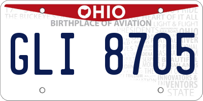 OH license plate GLI8705