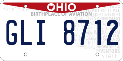 OH license plate GLI8712