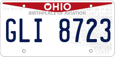 OH license plate GLI8723