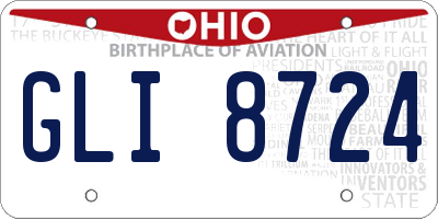OH license plate GLI8724