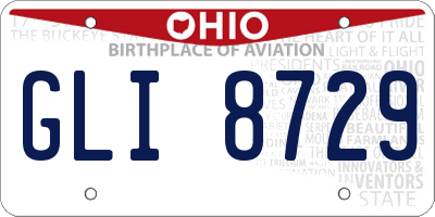 OH license plate GLI8729