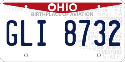 OH license plate GLI8732