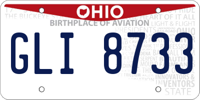 OH license plate GLI8733