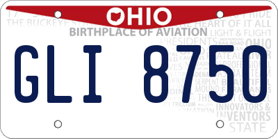 OH license plate GLI8750
