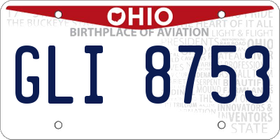 OH license plate GLI8753