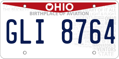 OH license plate GLI8764