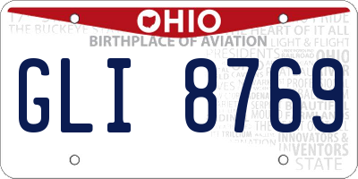 OH license plate GLI8769